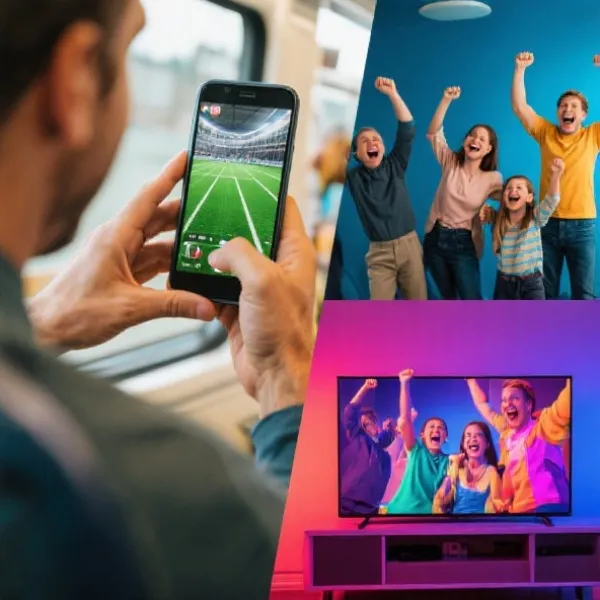 不同场景下的看球体验